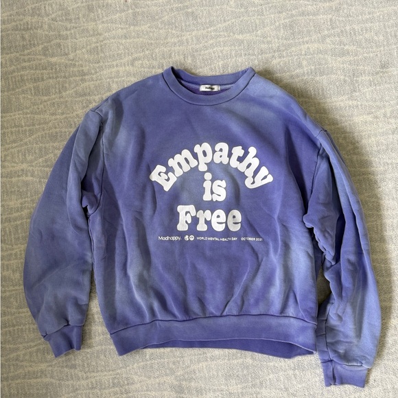 MADHAPPY EMPATHY IS FREE SWEATSHIRT, SIZE S - Picture 1 of 6